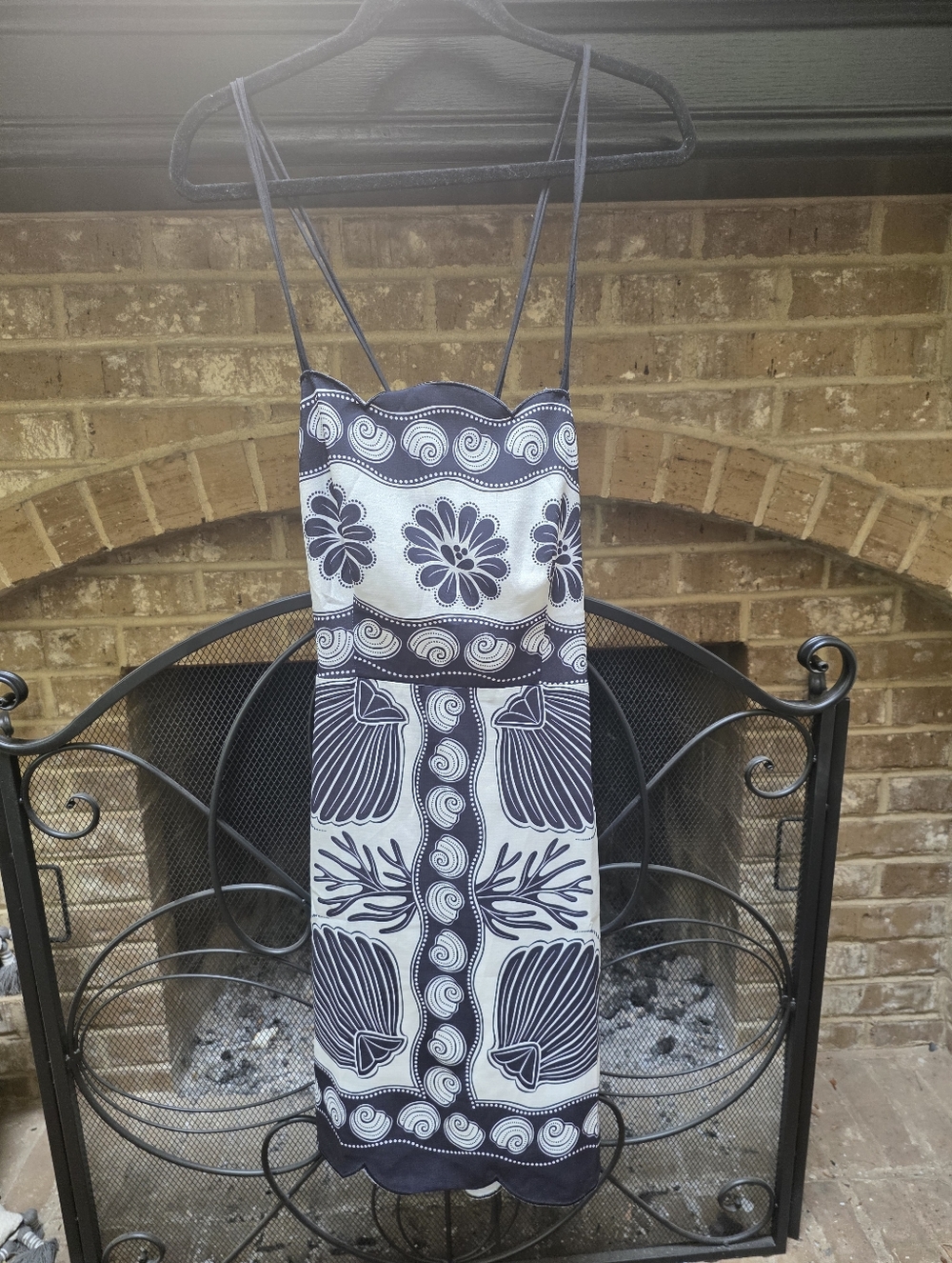 NWT COMMENSE Black  and White Printed Mini Dress